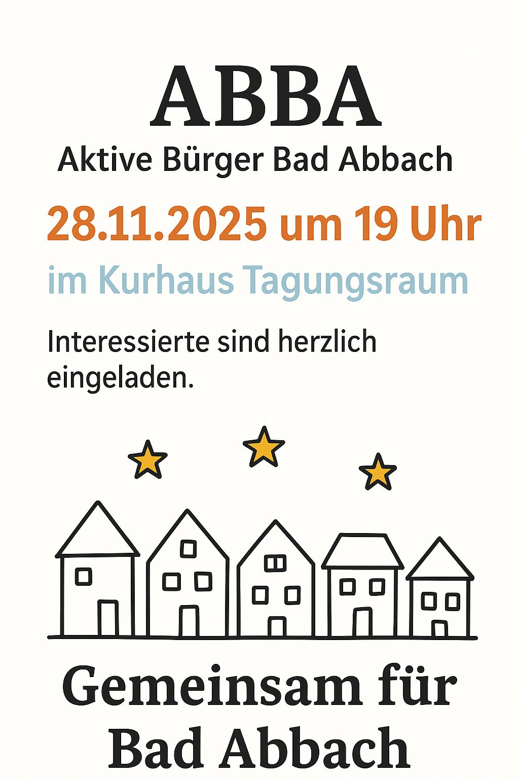 Aktive Bürger Treffen im Kurhaus Tagungsraum