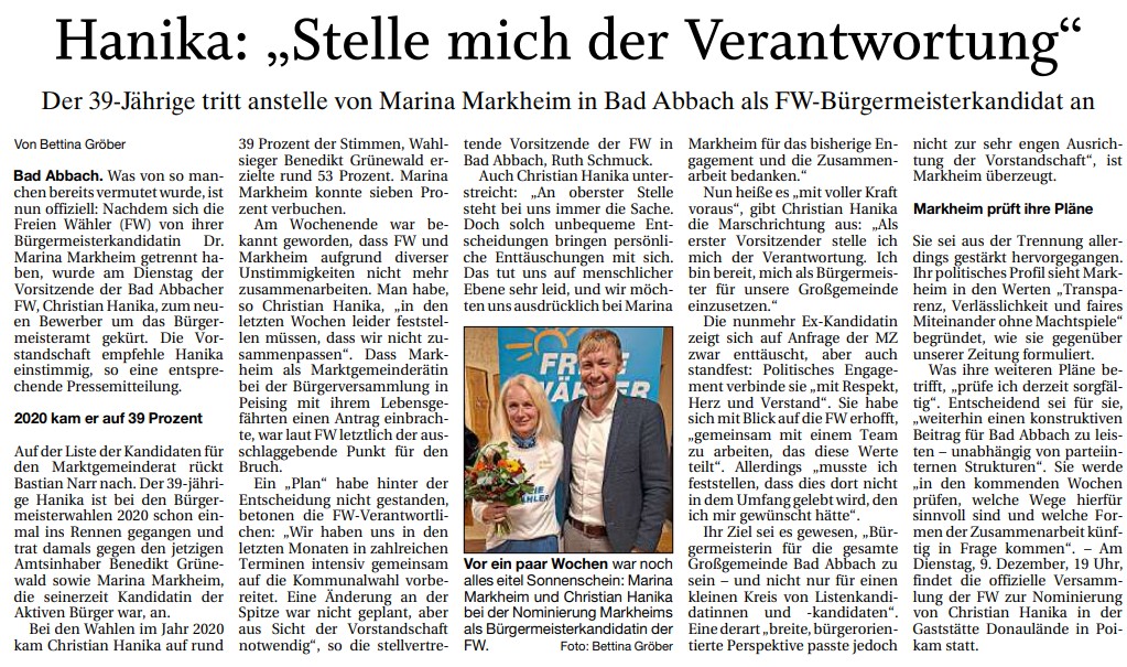 MZ Artikel vom 27.11.2025